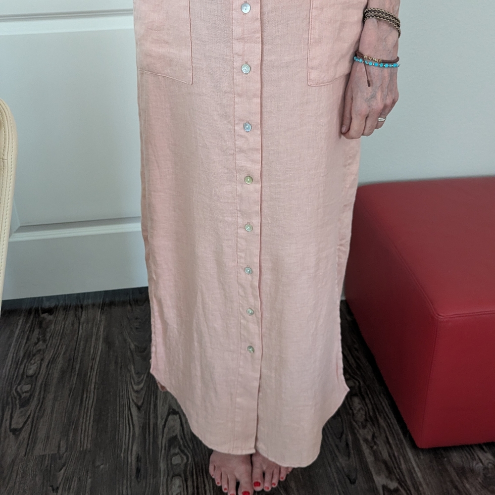 Cynthia Rowley Light Pink Button-Down Pencil Skirt